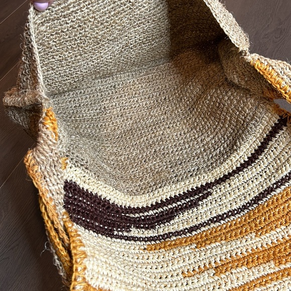 Artisan Multicoloured Neutral Crochet Messenger Cross Body Bag Women - Picture 10 of 16